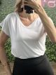Viscose Elastic T-Shirt-17159/White