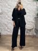 Cords Shirt & Pants Set-36311/Black