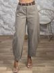 Lil-Cord Belt Pants-19194/Beige