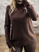 Zoz-Knitted Soft Sweater-195/Chocolat
