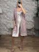 Lurex Fringe Kimono/Pink