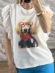 Z-Kippur Sleeves Doggies T-Shirt-2965/Glasses