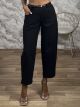 Cotton Office Belt Pants-1924/Black