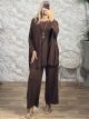 Viscose Knitted Necklace Set-20178/Chocolat