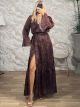 San-Wrap SilverThread Maxi Dress-5687/Chocolat