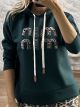Lnd-Min Leopard Sweatshirt-0659/Forest Green