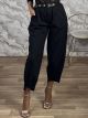 Lok-Office Belt Pants-18940/Black