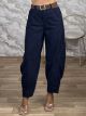 Lil-Cord Belt Pants-19194/Navy Blue