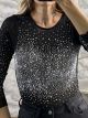 Gyn-Rhinestones Bodysuit-59176/Black