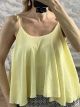 Flare WoodenBeads Top-003196/Yellow