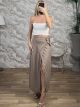 Viscose Wrap Maxi Skirt-6112/Beige