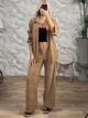 Cords Shirt & Pants Set-36311/Camel