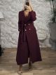 The-Long Coat-14592/Burgundy