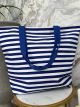 Beach Bag Stripes-2404/Blue