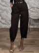 Lok-Office Belt Pants-18940/Chocolat