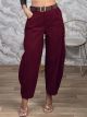 Lil-Cord Belt Pants-19194/Burgundy