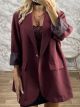 Oversized Σακάκι-3504/Burgundy