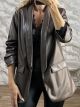 Zoz-Leather Blazer-8056/Chocolat