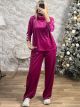 Pearls Velvet Set/Magenta