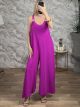 GoldPins Straps Jumpsuit-8939/Magenta