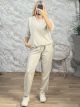 TwoStripes Viscose Set-9012/Ecru