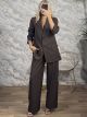 The-Faded Sripes Suit-81026/Chocolat