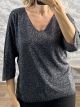 Lil-Lurex Ve Top-2203/Black