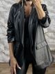 Zoz-Leather Blazer-8056/Black