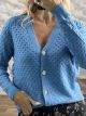 The-Textured SuperSoft Cardigan-8097/Ciel