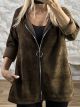 Ste-Cords Velvet Cardigan-91137/Chocolat