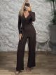 GLOW Ribbed Jumpsuit/Chocolat