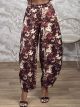 The-Leaves Barrel Pants-5144/Burgundy