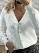 The-Textured SuperSoft Cardigan-8097/White