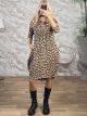 Vat-Animal Hooded Mini Dress-26812/Beige