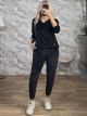 Lok-Velvet Ve Set-82601/Black
