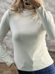 Mock Neck Top-63098/Vanilla