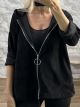 Ste-Cords Velvet Cardigan-91137/Black
