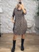 Vat-Animal Hooded Mini Dress-26812/Mocha