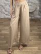 Cotton Highwaist Pants-460/Beige