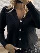 The-Textured SuperSoft Cardigan-8097/Black