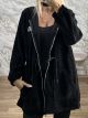 Lok-Long Hooded Cardigan-83712/Black