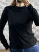 Mock Neck Top-63098/Black