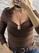 Pro-Textured GoldPin Top-44069/Chocolat