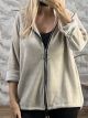 Ste-Cords Velvet Cardigan-91137/Beige