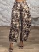 The-Leaves Barrel Pants-5144/Chocolat