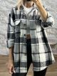 Sar-Short Checkered Shirt-202602/Black&Grey