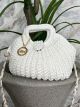 Knitted Hand Bag/White