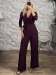 GLOW Ribbed Jumpsuit/Burgundy