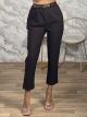 Lok-Viscose Belt Pants-71279/Chocolat