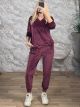 Lok-Velvet Ve Set-82601/Burgundy